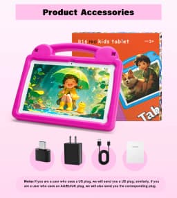 2025 Upgraded Kids Tablet, 10.1" Android 15 Kids Tablet with Parental Control, 5000mAh Battery, 8GB+64GB,Great Gift for Toddlers
