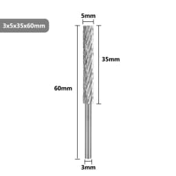 XCAN 3mm Shank Rotary Burr Drill Bit 3/4/5/6mm Double Cut HSS Rotary File For Engraving Cutter Grinding Tools Woodworking Tool