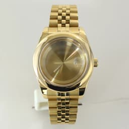 39mm 36mm Round Edge Watch Case Sapphire Crystal Glass For Seiko NH35 NH36 NH38 NH34 Miyota 8215 Movement Presidential Bracelet