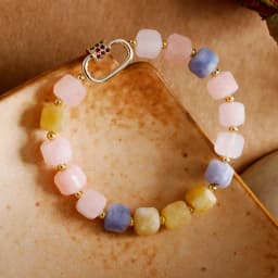 Luxury Gems Stone Brass Charm Trendy Link Strand Elastic Stretch Bracelets Costume Healing Crystal Statement Jewelry for Woman