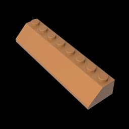 Gobricks GDS-736 ROOF TILE 2X8/45 - 2x8 45 Slope roof tiles compatible with lego 4445 children's DIY Educational Building Blocks