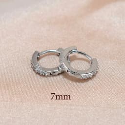 Rainbow CZ Huggies Hoop Earrings Girl Tiny Rings Cartilage Small Helix Piercing Tragus Conch Earlobe Circle Men Hoops Arete