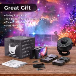 Aiopp 13 in 1 HD Galaxy Projector, Planetarium Star Projector Realistic Starry Sky Night Light ,Solar System Constellation Moon for Kids Bedroom Home Decor