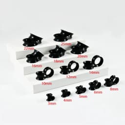 1Pair Thin Style Silicone Flexible Double Flared Flesh Ear Tunnel Plugs Gauge Expander Stretchers Piercing Jewelry 3-25mm