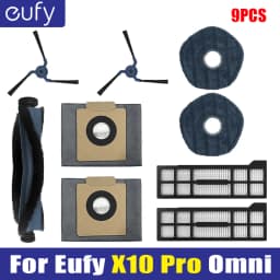 For Eufy X10 Pro Omni Replacement Parts Accessories Roller Side Brush Filter Mop Cloth Rags Pads Dust Bag Vacuum Cleaner Part