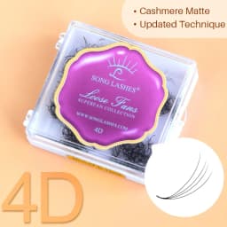 NEW Song Lashes Promade Fans Pointy Base Loose Fans Sharp Thin Root Korea PBT Material 500 Fans