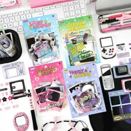 15pcs Kawaii Ins Electronic Memory Stickers Material Pack DIY Diary Phone Case Handmade Scrapbook Aesthetic Stationery Stickers