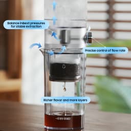 MHW-3BOMBER Iced Coffee Maker 400ml Cold Brewer Portable Cold Brewing Coffee Kettle Glass Coffee Pitcher Summer Camping Tools