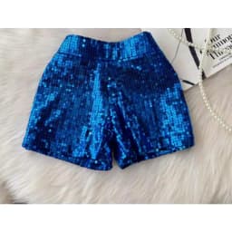 Basics Vintage High Waist Chic Glitter Sequin Short Pants Hotsweet Fashion Streetwear Club High Street Women Casual Clothing