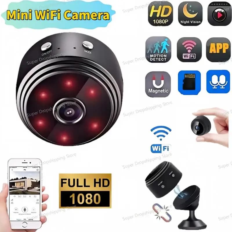 Wireless WiFi Smart Security Camera HD Night Vision Surveillance Cam Motion Detection Monitor For Pet Elderly Baby Household