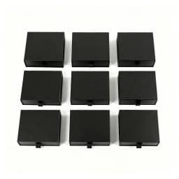 Black Paper Drawer Jewelry Packaging Box With Sponge Velvet Bag Greeting Card for Jewerly Gift Package Dropshipping