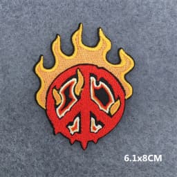 Feeling Good Embroidery Patch for Clothing Punk Iron on Patches Appliques DIY Sewing Clothes Jacket Jeans Home Decoration