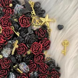 Red Rose Tea Flower Cream Filled DIY Handmade Barbecue Pain Decorative Accessories Packaging Material Fashion Jewelry Parts