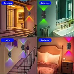 LED Motion Sensor Night Light Indoor,1500mAh Up/Down Lighting Design, Rechargeable Magnetic Wireless Wall Sconces for Bedroom