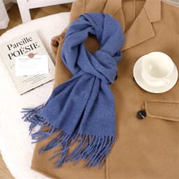 70Color Solid Winter Women Scarf Warm Thicken Cashmere Shawl Outdoor Tassels Pashmina Lady Wrap Windproof Scarves Fashion Luxury