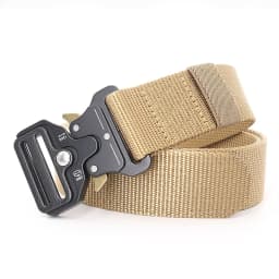 3.8X125cm - Belt Quick Release Outdoor Metal Belt Soft Real Nylon Sports Accessories Men And Women Black Belt