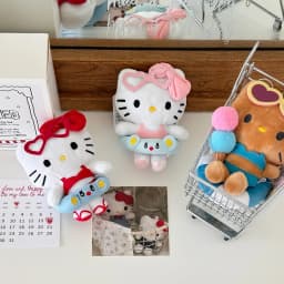 *New Cartoon Keychain Plush Stuffed Soft Doll Keychain Cartoon Plushies Bag Pendant Accessories Girls Gift Toys