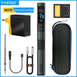 FNIRSI HS-02 Smart Electric Soldering Iron PD 100W Adjustable Constant Temperature Fast Heat Portable Soldering Iron Station Kit