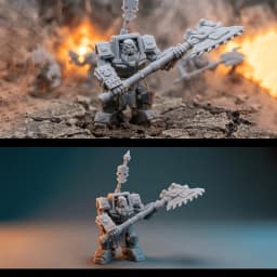 Brutal Orc Raiders Miniature,3d Printing,Gray Resin,Unpainted,Game Miniatures,Model Collection,Character Figure,Orc
