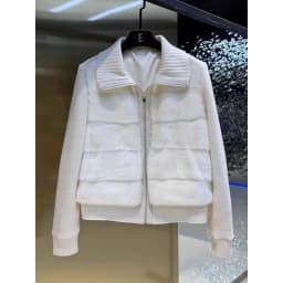 2026 Winter New High-End Knitted Sleeve Patchwork Mink Fur down Jacket Women's Short Fur Jacket