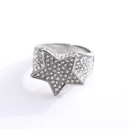 Hip Hop Rock Five-star Ring Men's Luxury Rhinestone Zircon Five-star Ring Women's Wedding Party Jewelry Accessories Wholesale