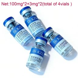 0.25 mm Microneedle Serum GHK-Cu Blue Copper Peptide Lyophilized Powder Ampoule Set Skin Repair Firming HydrationKorean Skincare