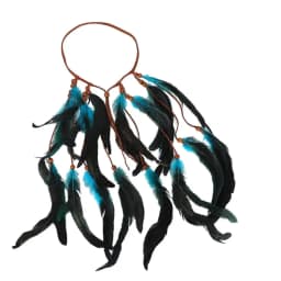 Boho Chic Indian Tribal Headband Feather Tassel Handmade Ethnic Headdress Hair Accessories Wood Beads Bohemian Headband