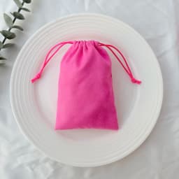 50Pcs Jewelry Flannel Drawstring Bag Velvet Suede Gift Packaging Pouch Ring Earring Bracelet Keychain Storage Pouch Candy Pocket