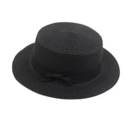 Women's British-Style Summer Hat Simple Small-Brimmed Straw Hat Korean-Style Bow-Knot Flat-Top Sun Hat Popular Women's Straw Hat