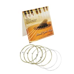 6Pcs/Set Acoustic Guitar Strings A104 Stainless Steel Mercerized Strings Silver Plated Copper Alloy Wound Guitar Accessories
