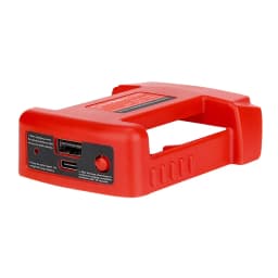 USB Charger Adapter for Milwaukee 18V Lithitum Battery Portable Type-C Port Fast Charging Battery Storage Rack Holder Case