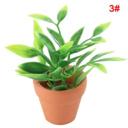 Mini Potted Plant 1:12 Dollhouse Miniature Tree Potted Plant Green Plant Model For Doll House Furniture Home Garden Decor