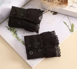 DIY Detachable Cuffs Cuff Extension Embroidery Lace Daisy Fake Sleeves Elastic Wild Wrist Pleated Organ Lolita Fake Sleeves