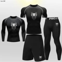 MMA Boxing Sets Kid's Compression Jerseys Boy's Running Jogging Workout Bjj Rashguard Jiu Jitsu Kickboxing Gym Fitness Clothing