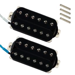 Phrilam Pro HH High Output Alnico5 6 Non &6 Adjustable Humbucker Neck/50mm7.6K Bridge/52mm Pickups8.8/16.5K for Electric Guitar