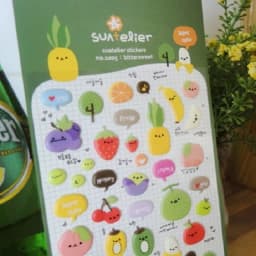 Korean Import Suatelier Fruit Food Puffy 3D Stickers Scrapbooking Diy Diary Stationery Stickers School Supplies