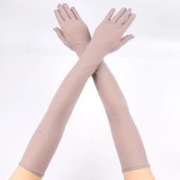New 53CM Thin Elasticity Tulle Mesh Gloves Elegant Women Sexy Black Summer Sunscreen Gloves Female Anti-UV Driving Car Mittens