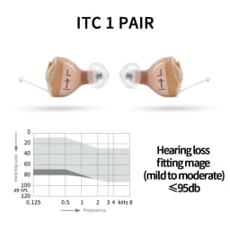 Signia 8 Channels Digital Invisible CIC Hearing Aid RUN Click ITC Signia Smartphone APP Fit Dry Case