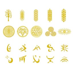 7 Chakra Copper Energy Tower Orgonite Stickers Flower Life Tree Pyramid Epoxy Resin Fillings Material Jewelry Making DIY Crafts