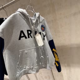 PROJECT G/R 2026 Patchwork ARMY Vintage Damaged Cardigan Pullover Men Women Best Quality Hoodie