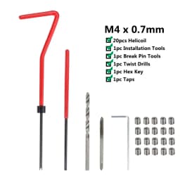 XCAN Thread Repair Kit M3 M4 M5 M6 M8 M10 M12 M14 Screw Thread Inserts For Restoring Damaged Threads Repair Tools Drill Bit