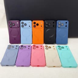 18pro Matte Airbag for Magsafe Magnetic Cases for iPhone 18 Pro Max 17 Pro 16 15 14 13 12 Lens Protection Shockproof Soft Cover