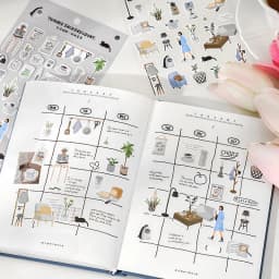 MOHAMM 1 Sheet Simple Small Pattern Home Life Sticker Daily Stationery Material