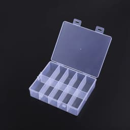 Plastic Jewelry Box 28 Grid Compartment Slot Organizer Storage Beads Container Jewelry Storage Box Rectangle Case Display