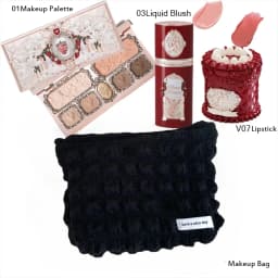 Makeup Set Flower Knows Bunny Garden Collection 6 Color Eyeshadow Palette Embossed Blusher Shine Lipstick Kit Maquiagem