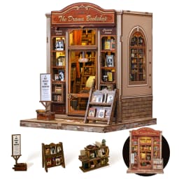 Original CUTEBEE Book Nook Kit DIY Doll House Bookshelf Insert Amazing Gift for Child Morita-Ya Japanese Style DIY Miniature Toy