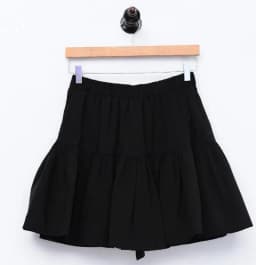 2026 Summer Korean style Ruffles Skirts High street fashion Women Mini Skirt sweet girl cotton linen Skirt black white yellow