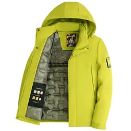 Winter Graphene Three Proof Wool Parkas New Thickened Warm Velvet Clothing Cotton Clothes Men's Fashion Detachable Hooded Jacket