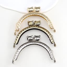 5pcs 8.5cm Cat Head Metal Purse Frame Bronze Golden Silver Kiss Clasp Handle For Bag Sewing Craft Tailor Sewer Bag Accessory