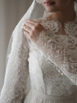 Vintage Modest Wedding Dresses High Neck Long Sleeve Lace A‑Line Bridal Gown Muslim Robe Mariée Vestido De Noiva Customized